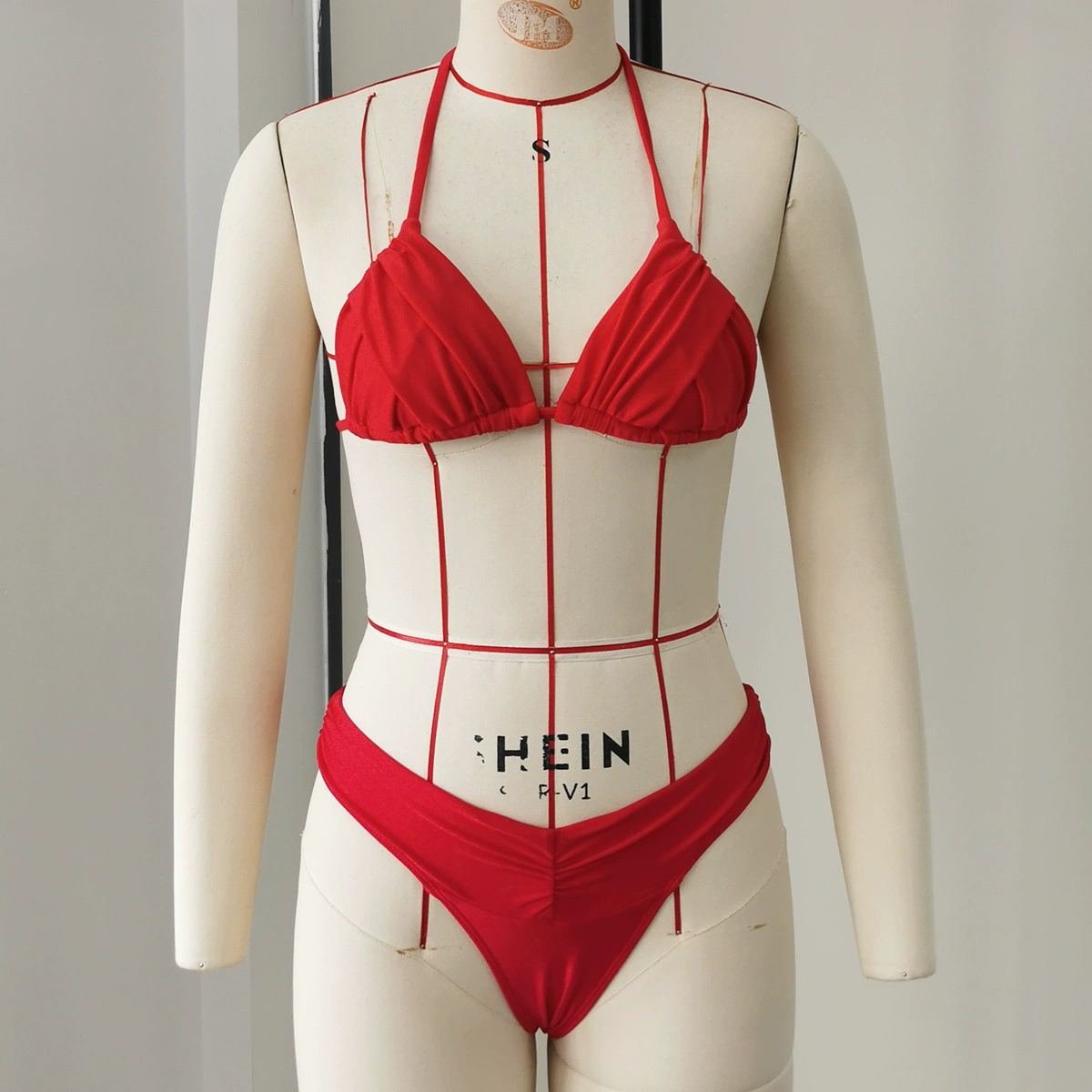 Bikini Set with Long-Sleeve Cover-Up and Mini Skirt
