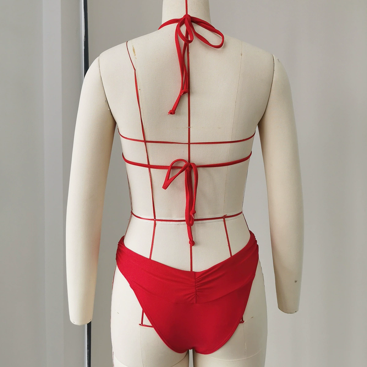 Bikini Set with Long-Sleeve Cover-Up and Mini Skirt view 3
