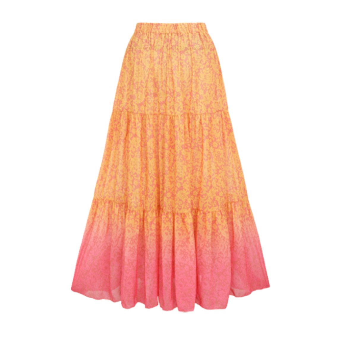 Pink-orange print [Skirt only]