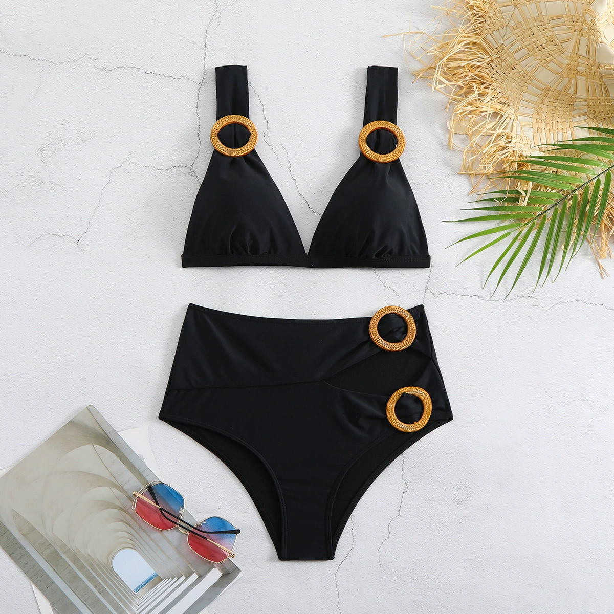 Two-Piece Swimsuit with Ring Details view 3