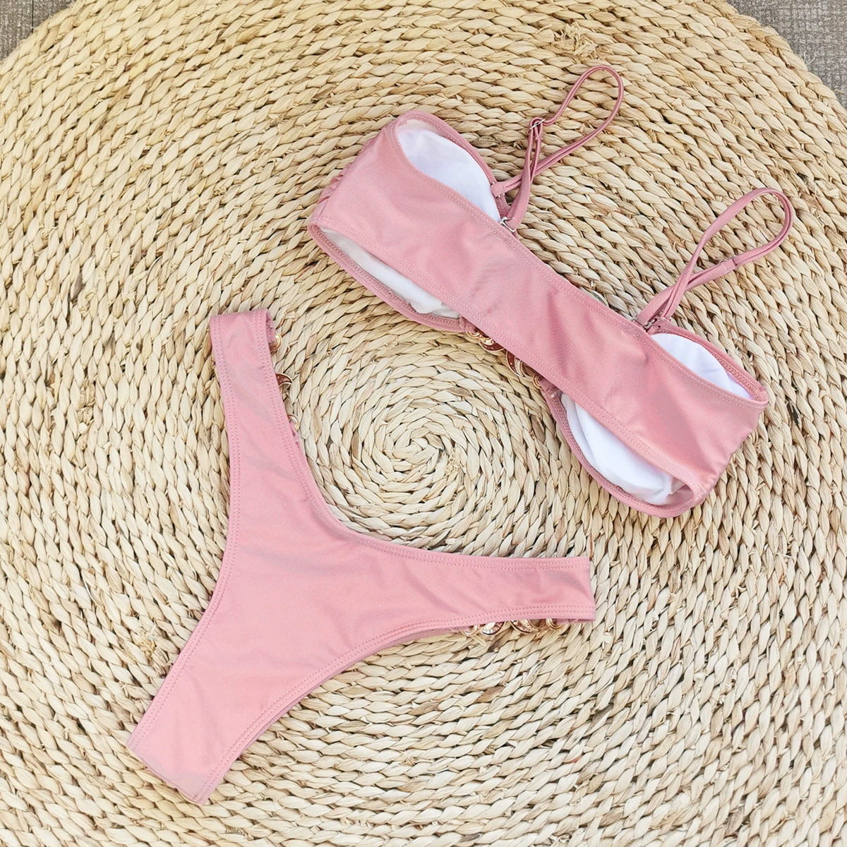 Two-Piece Bandeau Bikini with Starfish Hardware view 4