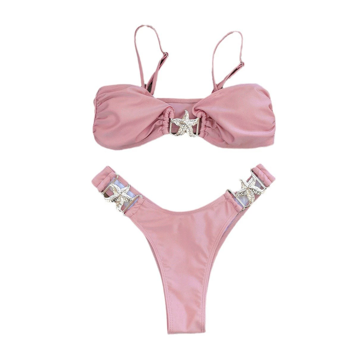 Two-Piece Bandeau Bikini with Starfish Hardware view 5