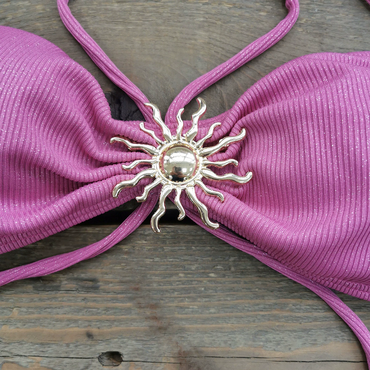 Halter Bandeau High-Waist Bikini Set view 3