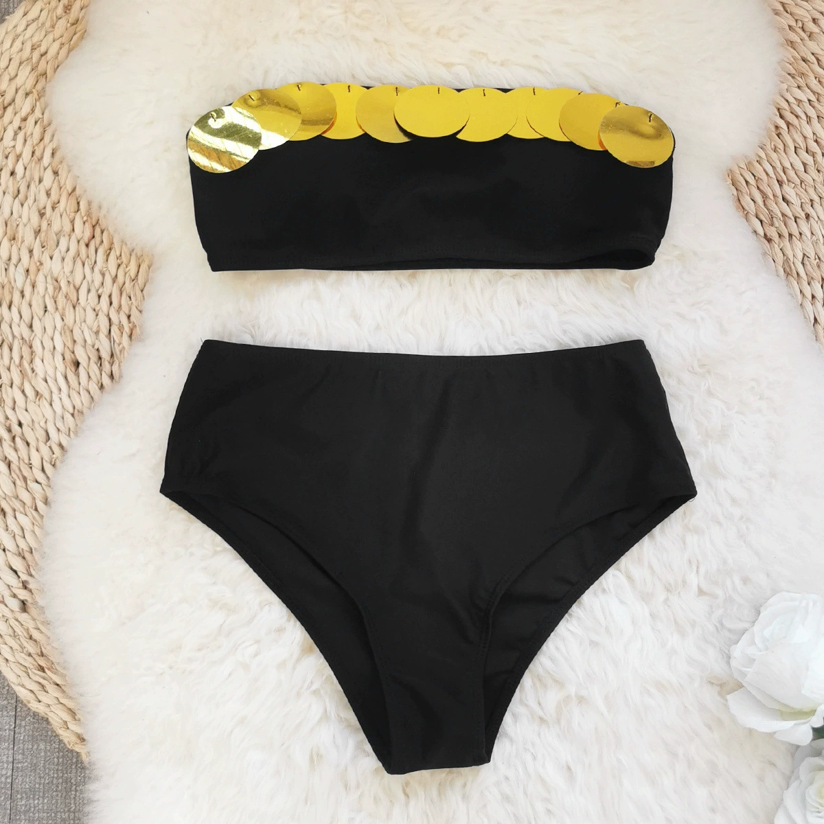 Bandeau High-Waist Two-Piece Swimsuit view 4
