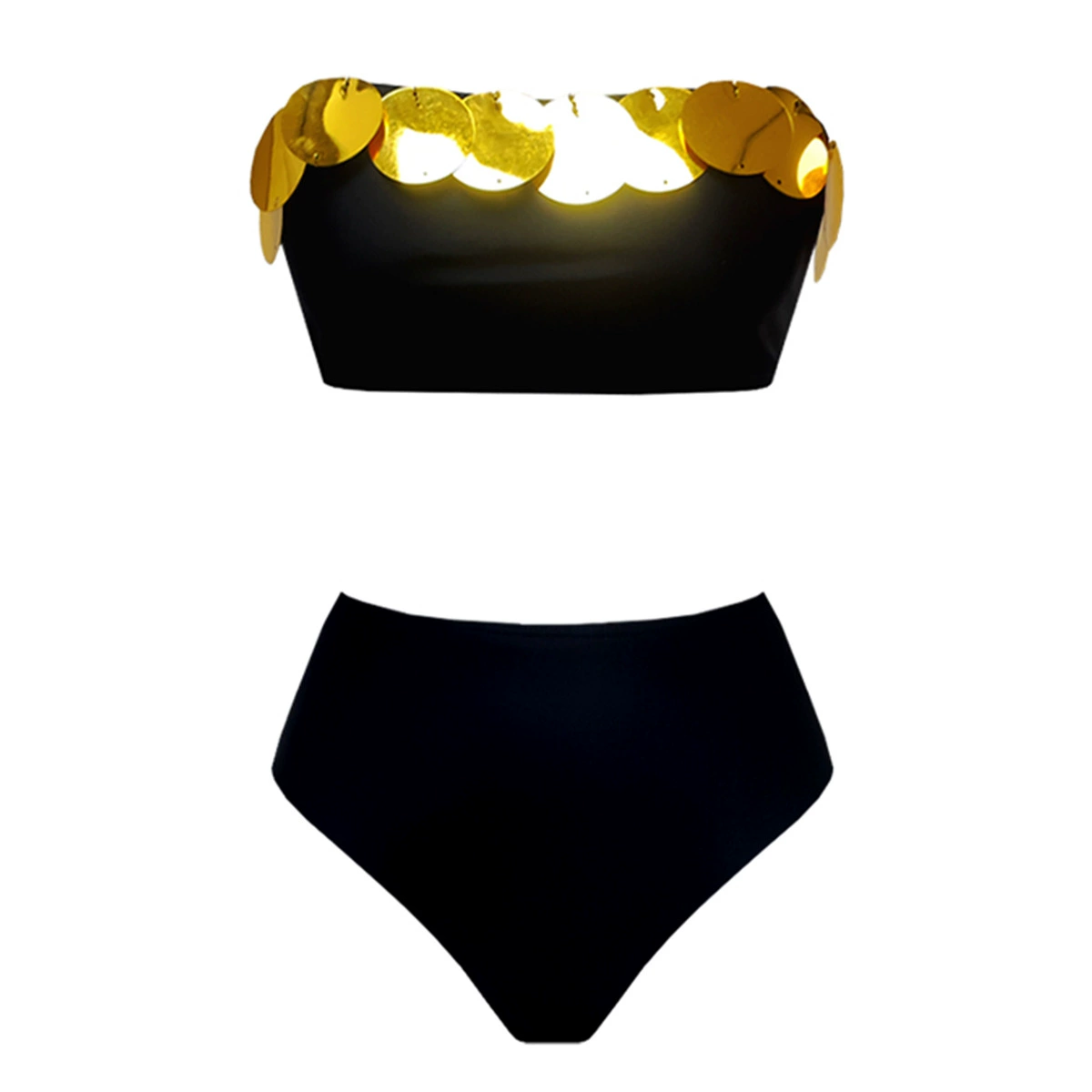 Bandeau High-Waist Two-Piece Swimsuit view 5