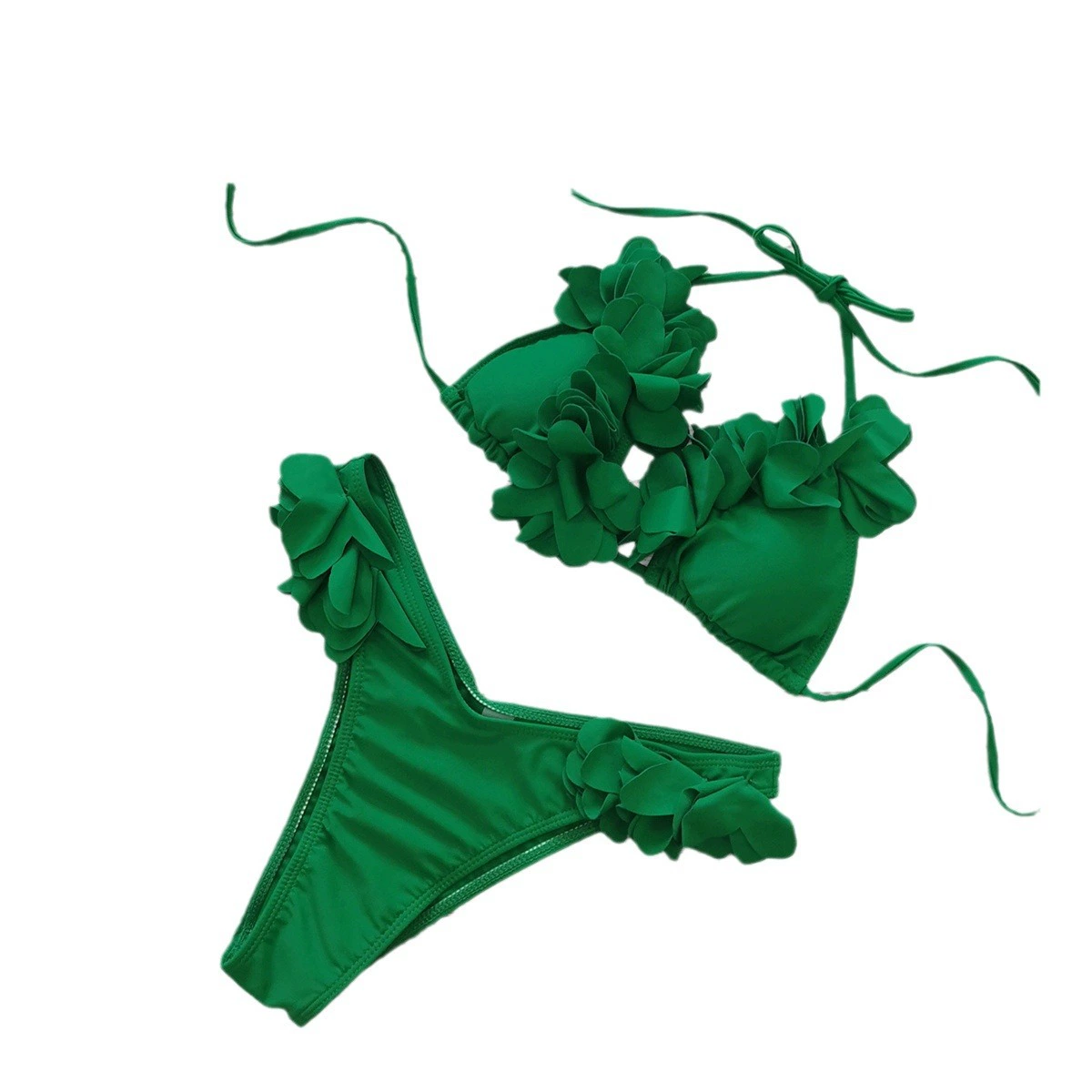 Ruffle Detail Triangle Bikini Set view 5