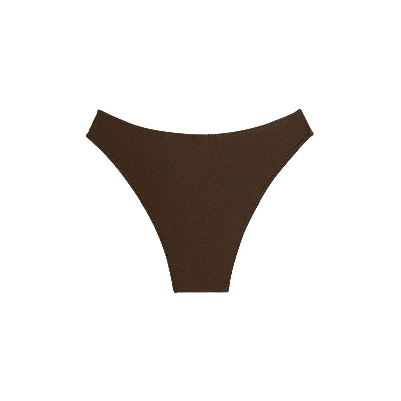 Women's High-Cut Bikini Bottom with O-Ring and Pearl Accent view 5
