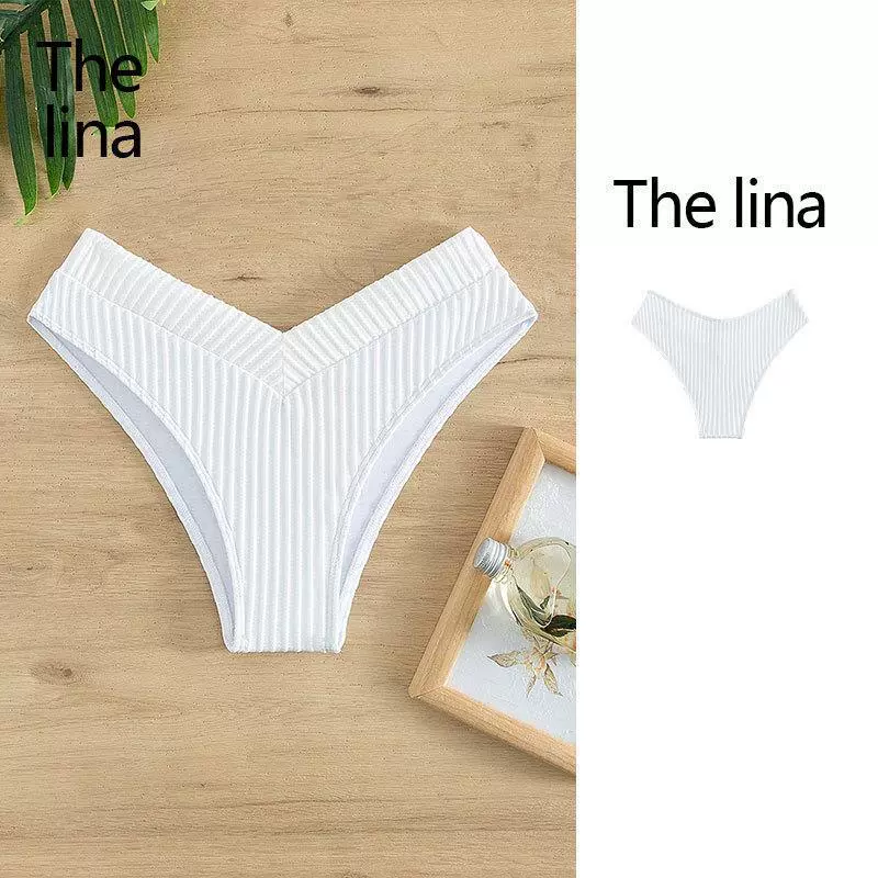 V-Cut High-Leg Bikini Bottom