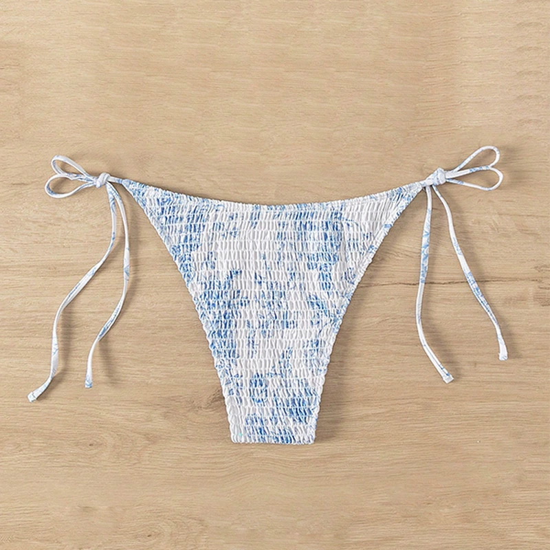 Women's Smocked Side-Tie Bikini Bottom view 4
