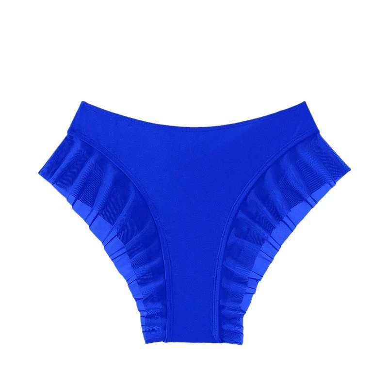 High-Waisted Ruffled Swim Bottom with Bow view 5