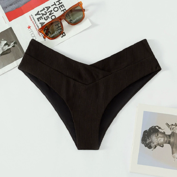 V-Waist High-Cut Bikini Bottom