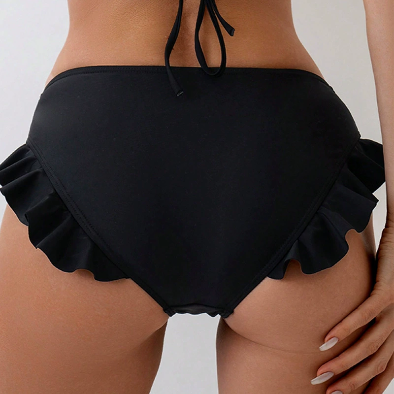 High-Waisted Ruffled Bikini Bottom view 3