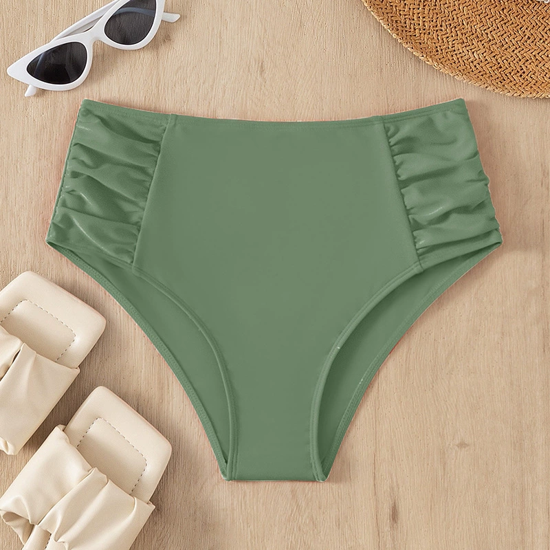 Women’s High Waist Ruched Bikini Bottom