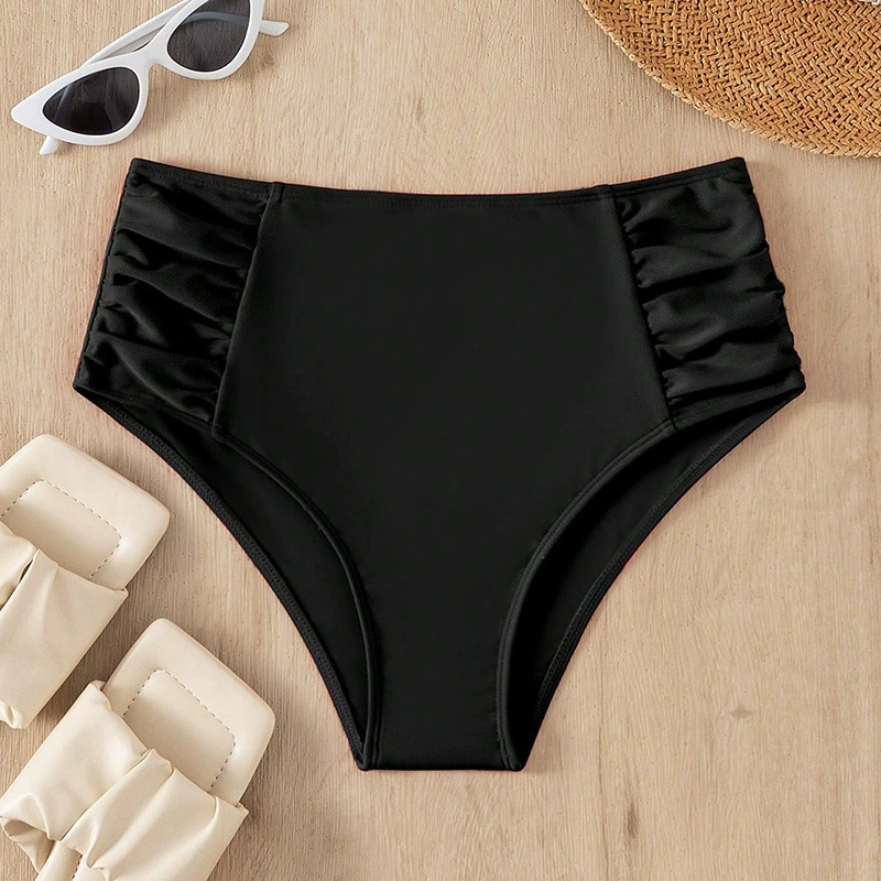 Women's High Waist Ruched Bikini Bottom view 8