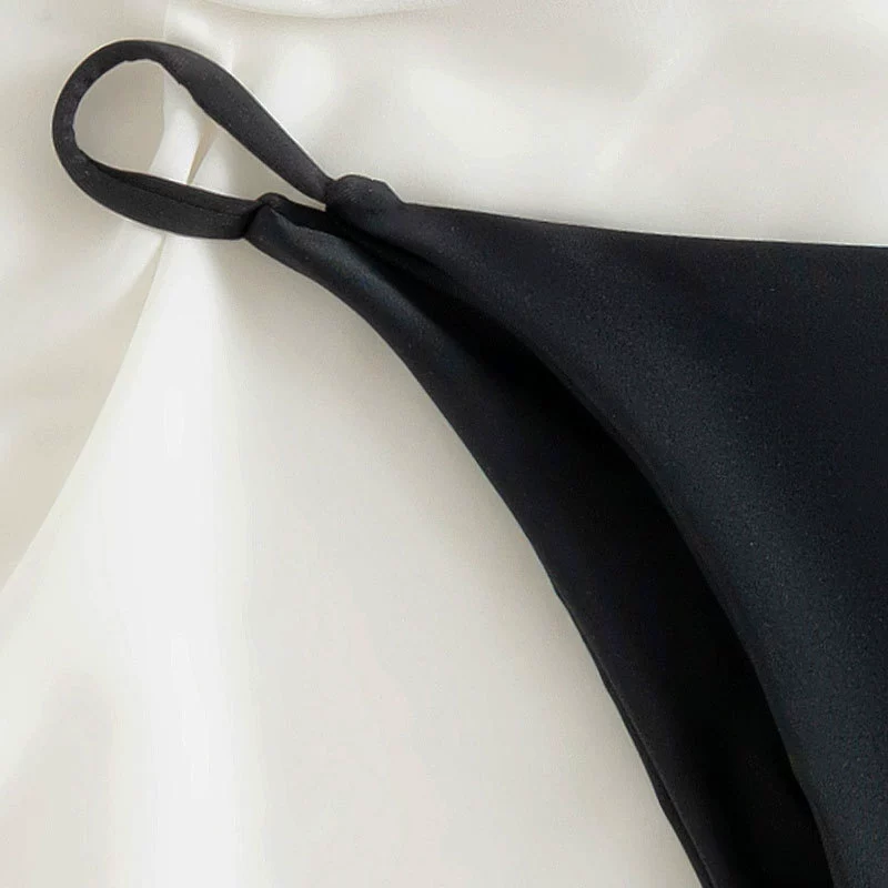 Women's V-Cut Thong Bikini Bottom with Side Ties view 4