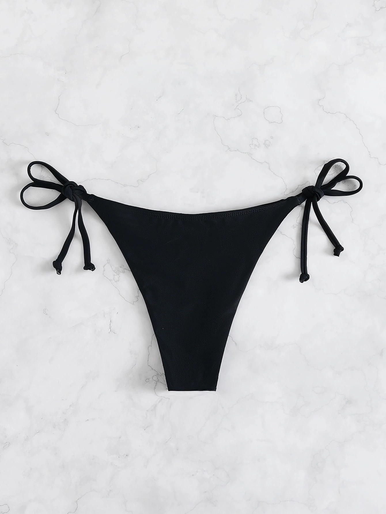 Adjustable Side Tie Triangle Bikini Bottom view 3