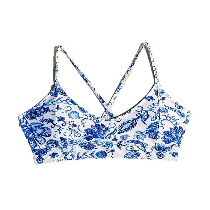 Women's Cross Strap Tie Back Padded Bikini Top view 5