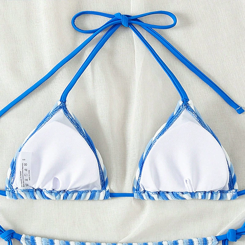 Women’s Tie Halter Triangle Bikini Top