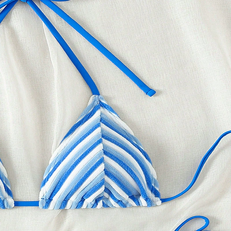 Women's Tie Halter Triangle Bikini Top view 3