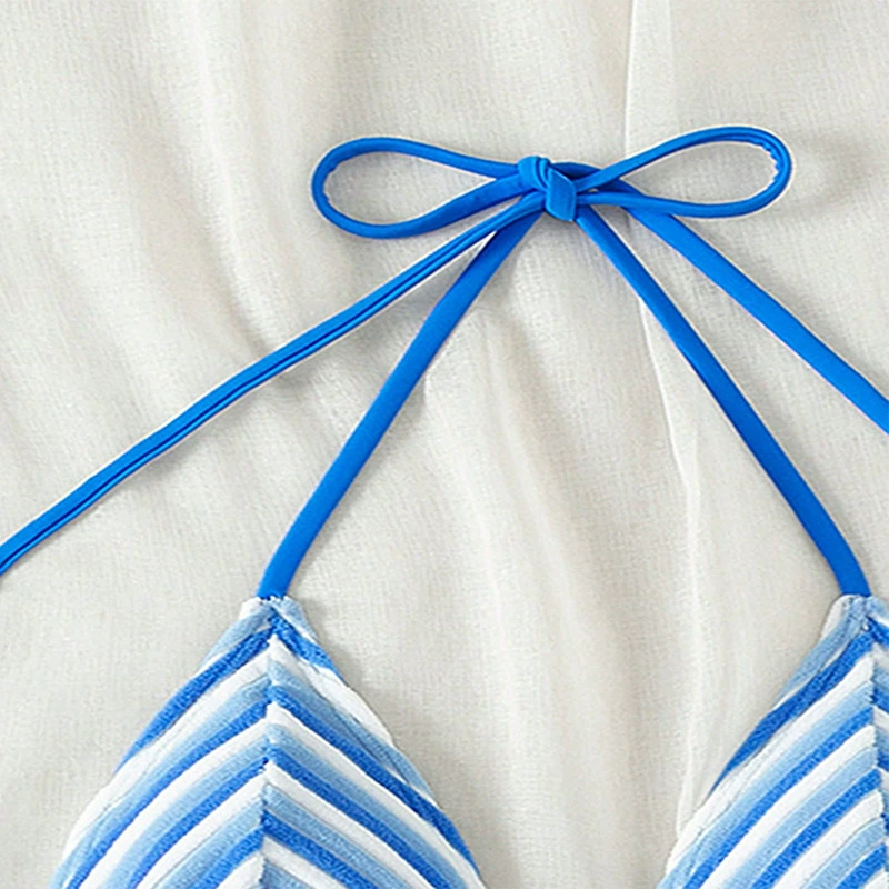 Women's Tie Halter Triangle Bikini Top view 4