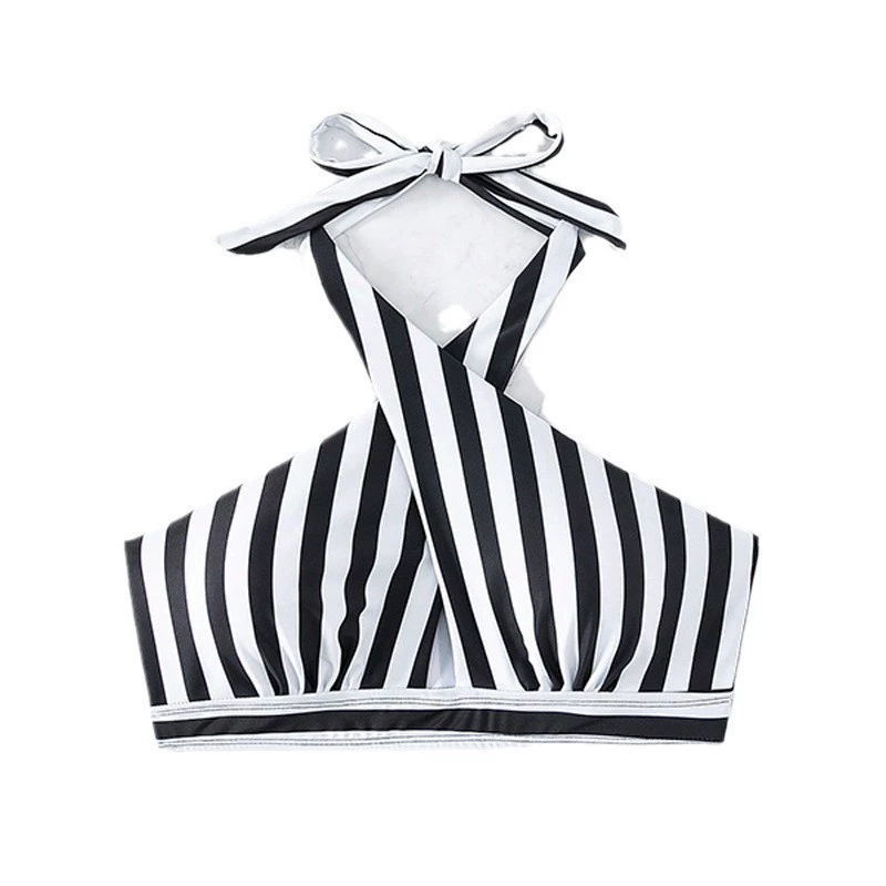 Women's Halter Crossover Keyhole Bikini Top view 5