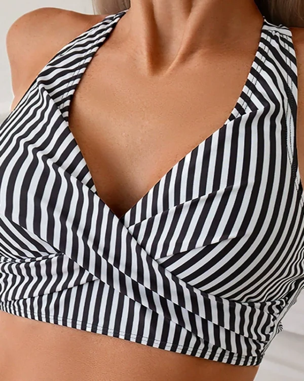 Women’s Halter Cross Front Tie Back Bikini Top