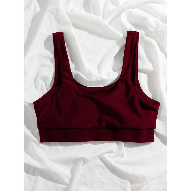 Women's Wide Strap Scoop Neck Crop Bikini Top view 4