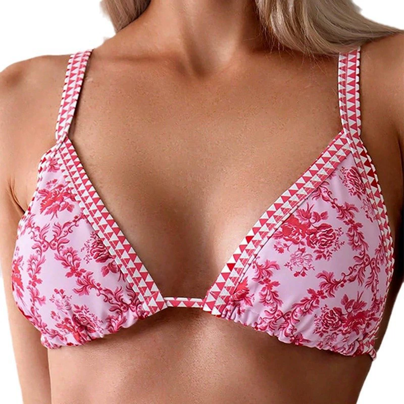 Women's Triangle Bikini Top with Adjustable Tie Back view 5