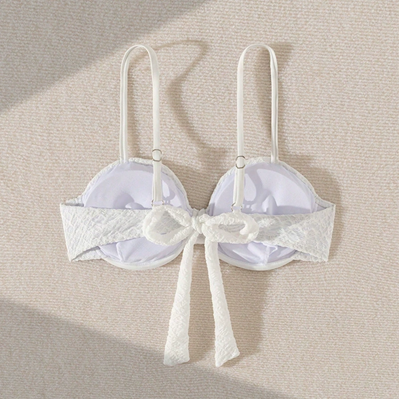 Women’s Underwire Bikini Top with Adjustable Straps and Back Tie