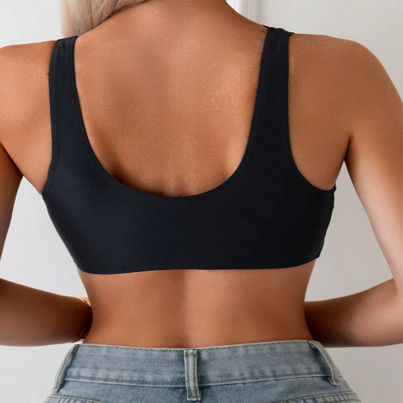 V-Neck Scalloped Bikini Top