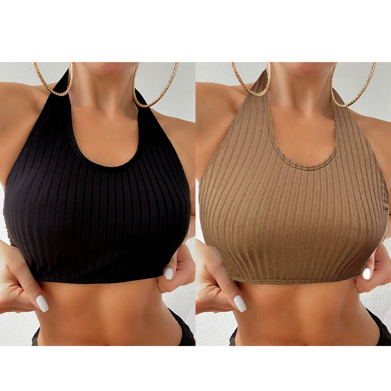 Women’s U-Neck Halter Crop Top