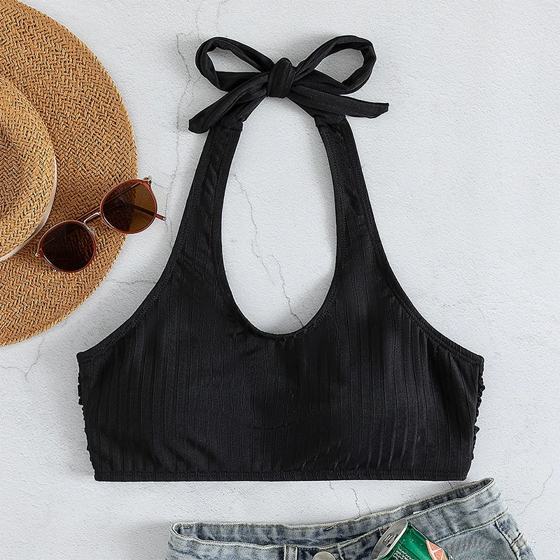 Women’s U-Neck Halter Crop Top
