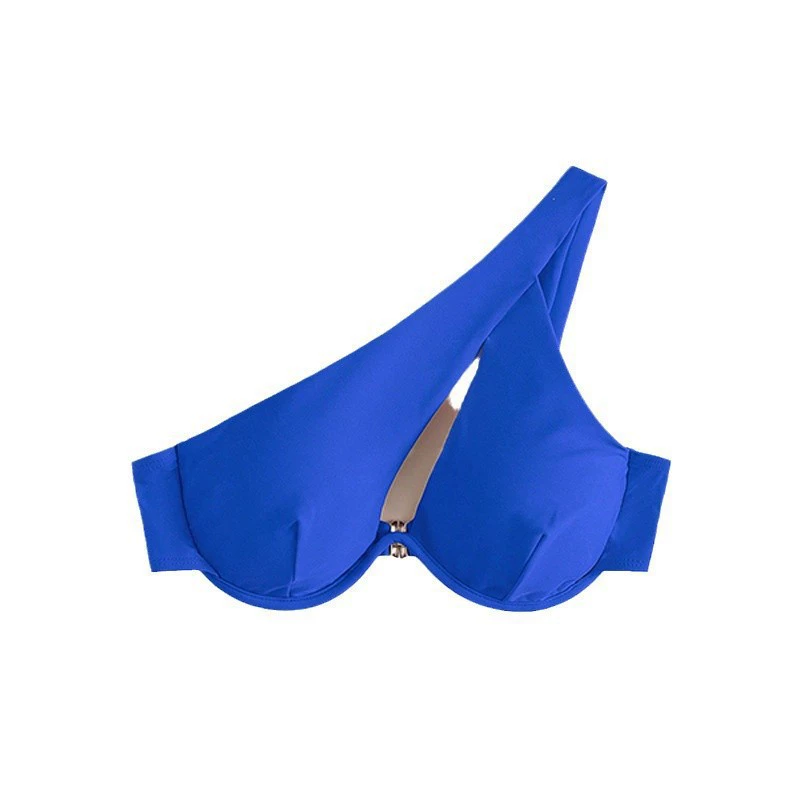 Asymmetrical One-Shoulder Cutout Bikini Top view 5