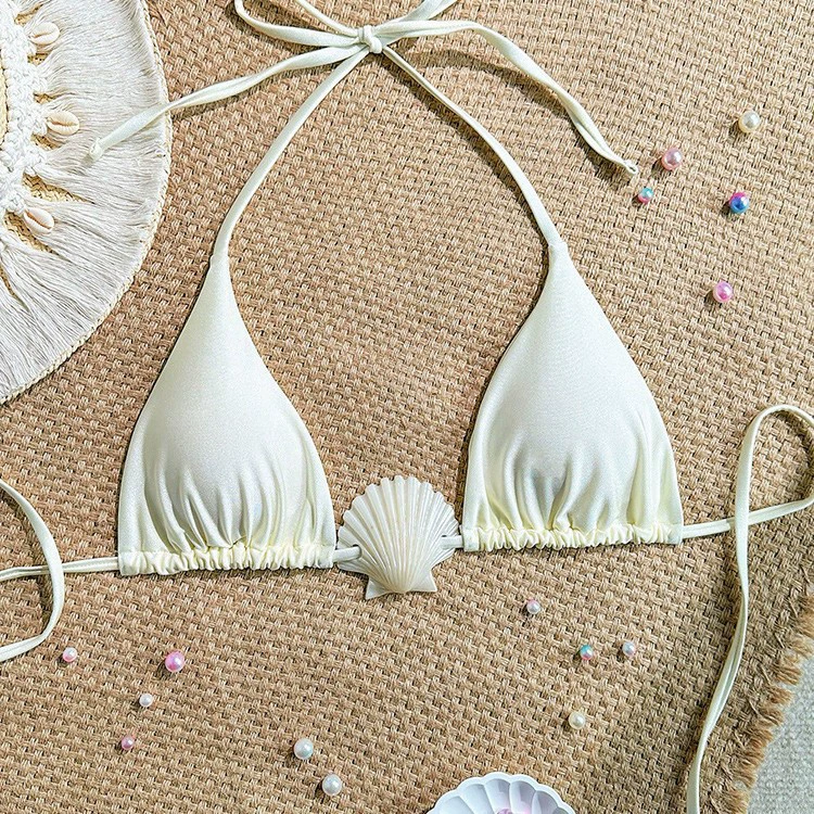 Bikini Top with Seashell Detail