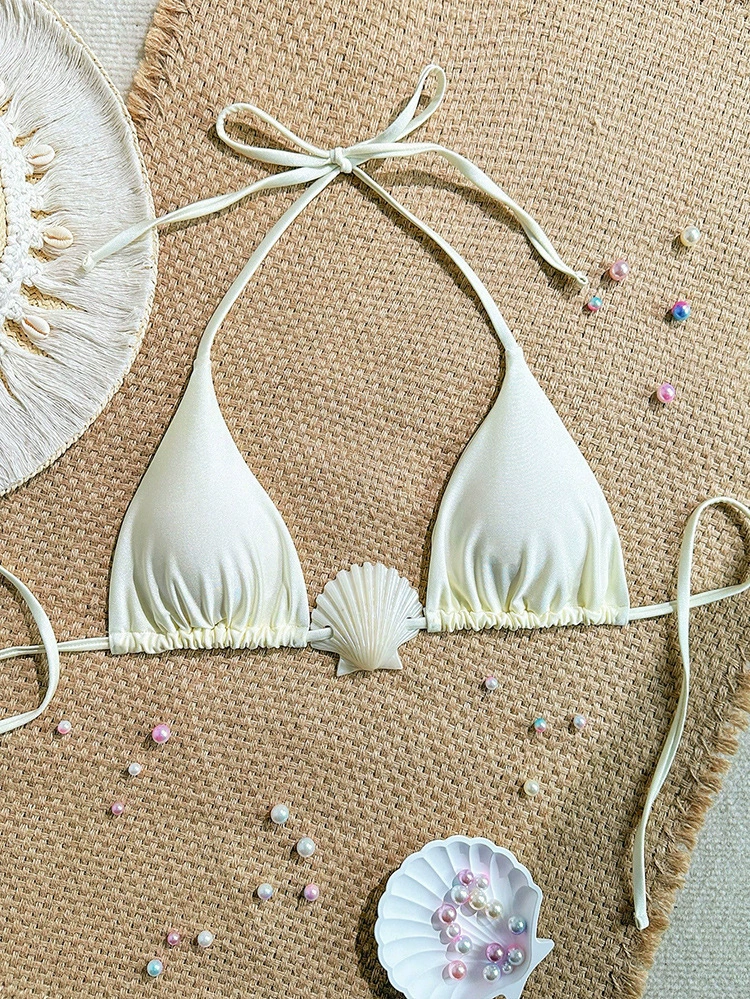 Bikini Top with Seashell Detail view 6
