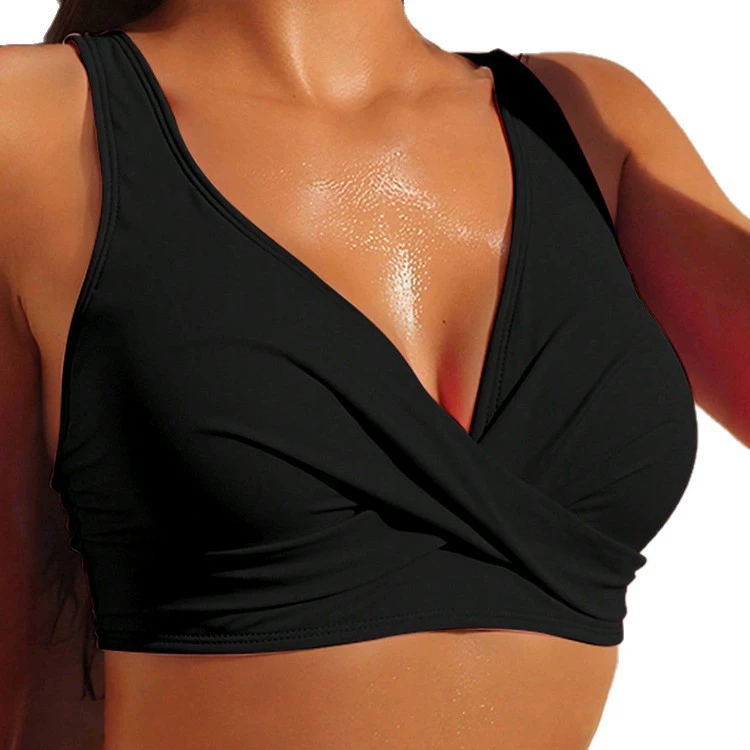 Wrap Front V-Neck Bikini Top with Adjustable Straps view 5