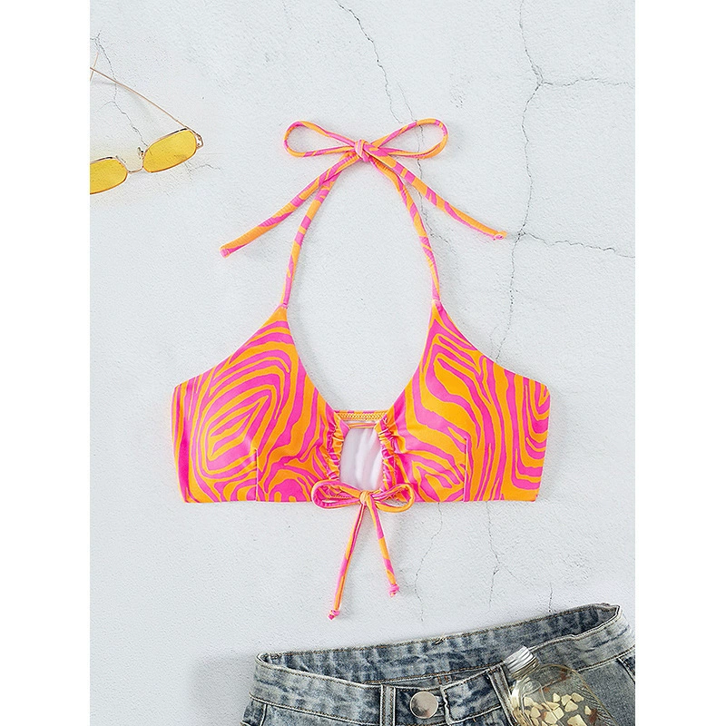 Women's Halter Neck Bikini Top with Ties view 3