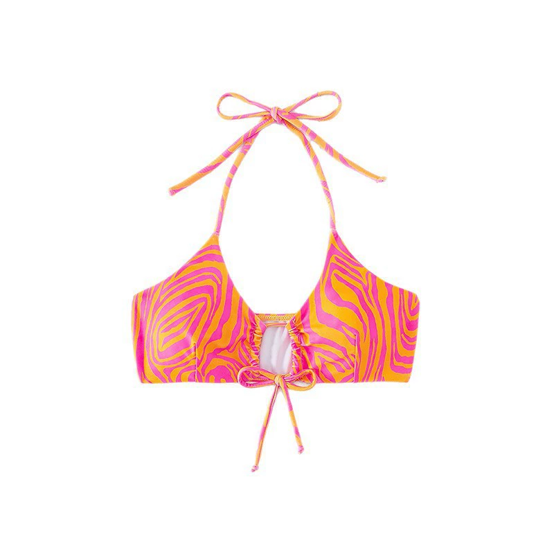 Women's Halter Neck Bikini Top with Ties view 5