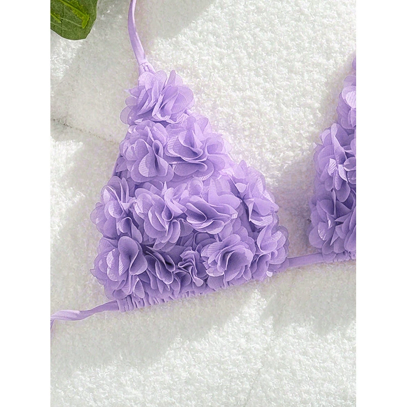 Women's Triangle Tie-String Bikini Top view 4