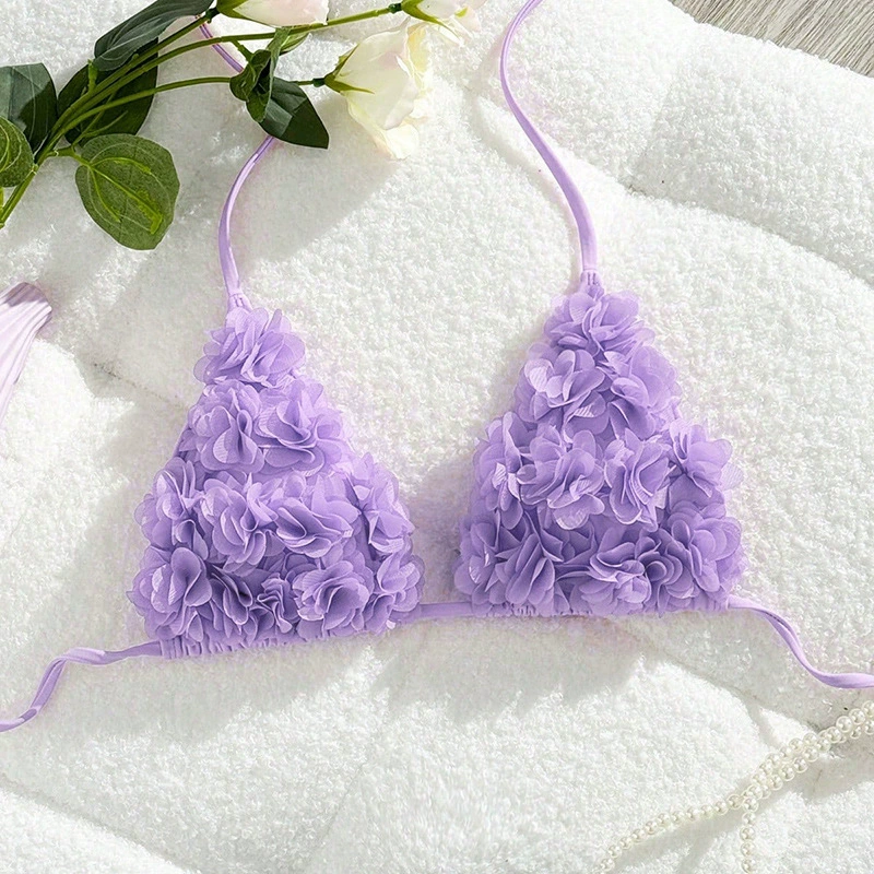 Women's Triangle Tie-String Bikini Top view 6