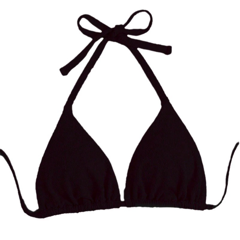 Halter Neck Triangle Bikini Top with Back Tie view 5