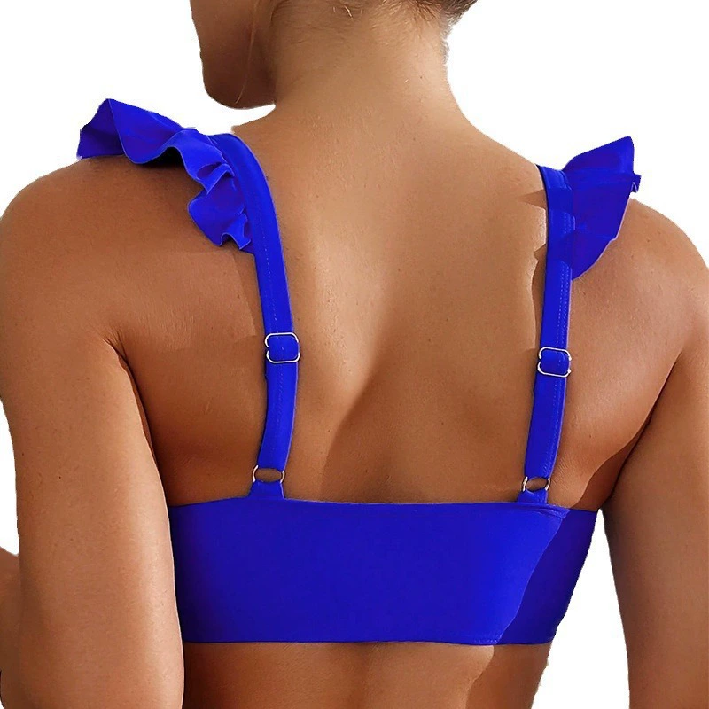 Ruffled Strap Twist Front Bikini Top view 5