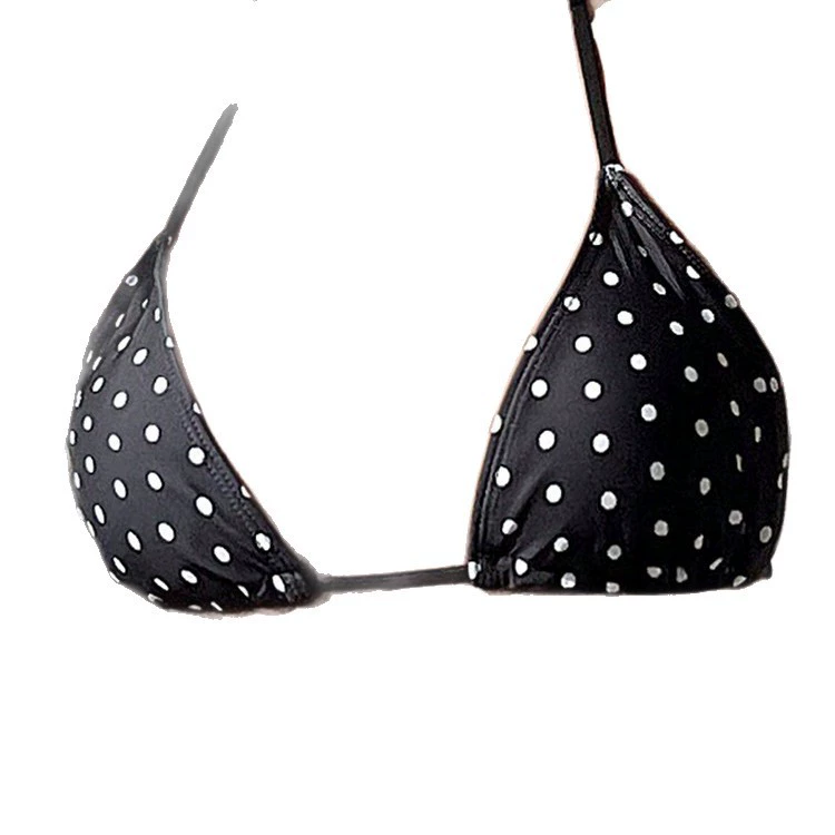 Triangle Halter Bikini Top with Neck and Back Ties view 5