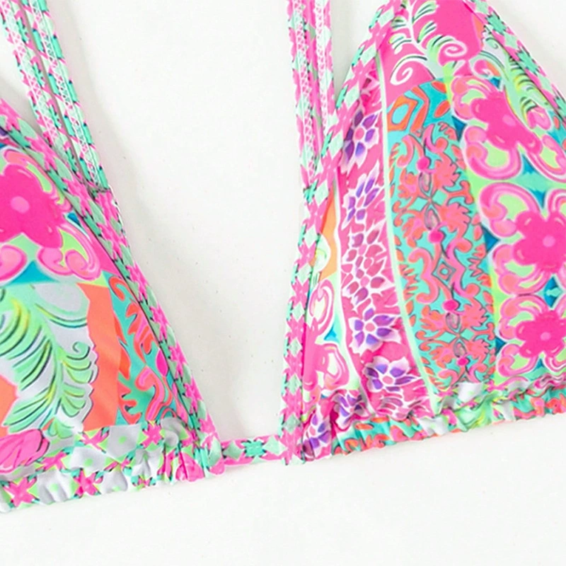 Triangle Bikini Top with Spaghetti Straps view 4