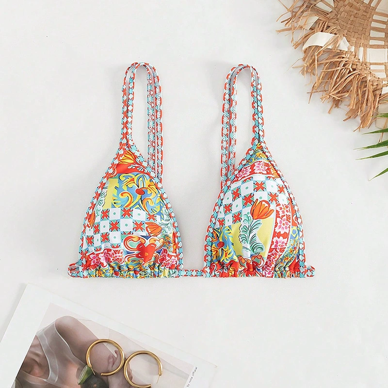 Triangle Bikini Top with Spaghetti Straps view 7