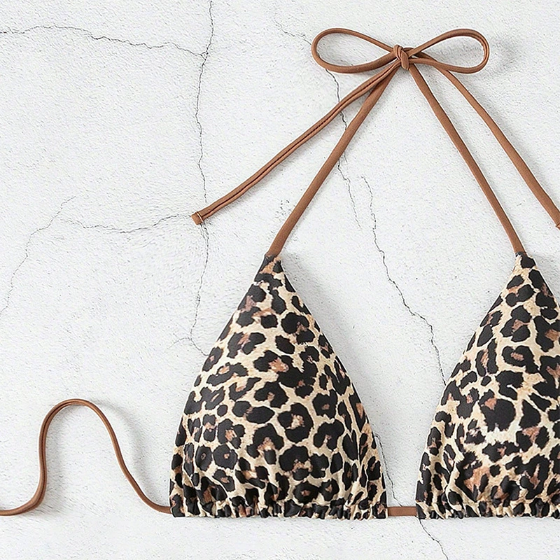 Women's Triangle String Bikini Top view 3
