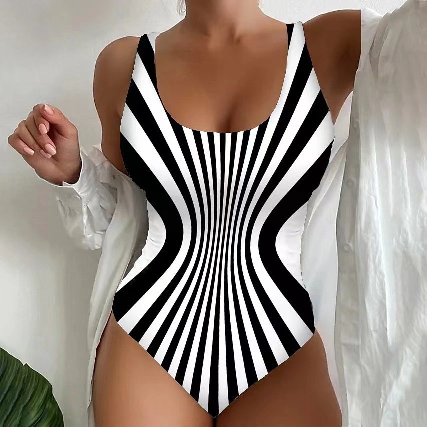Scoop Neck One-Piece Swimsuit – New Variation