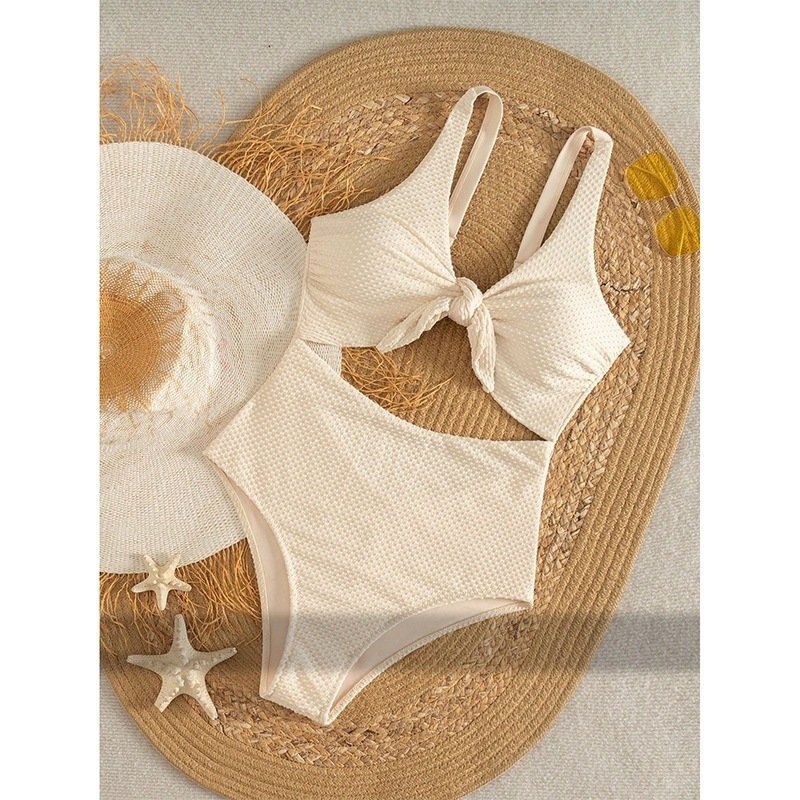 Front Tie Cutout Two-Piece Bikini Set