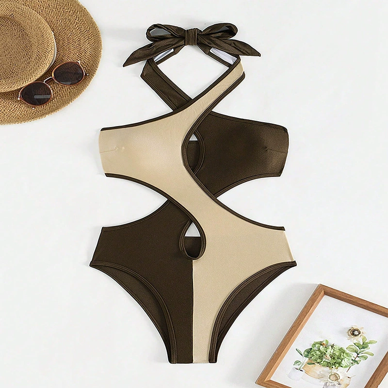 Women's Halter Cutout One-Piece Swimsuit view 3