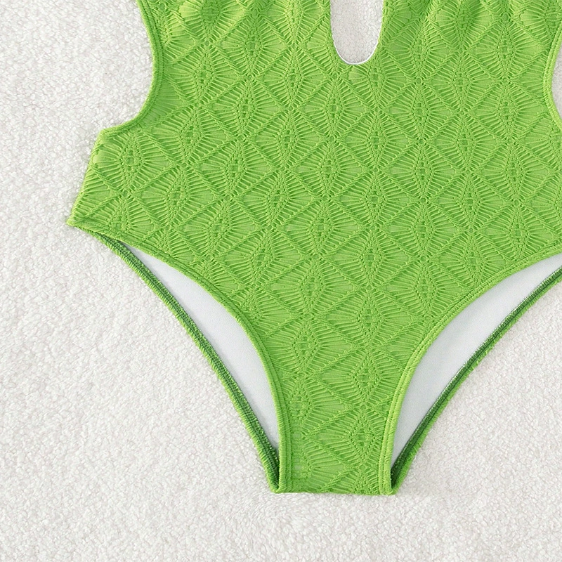 Women's Halter Plunge Keyhole One-Piece Swimsuit view 4